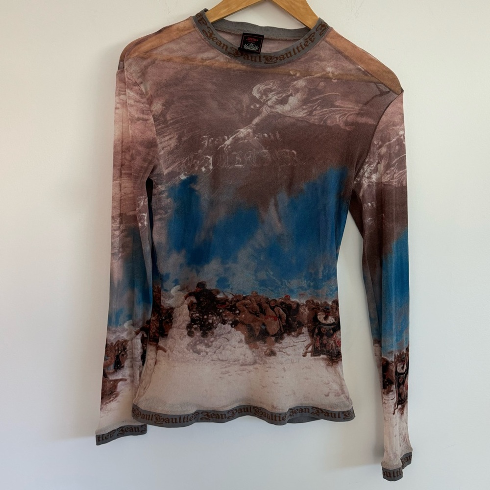 Vintage Jean Paul Gaultier Classique Plagues Of Egypt Mesh Long Sleeve